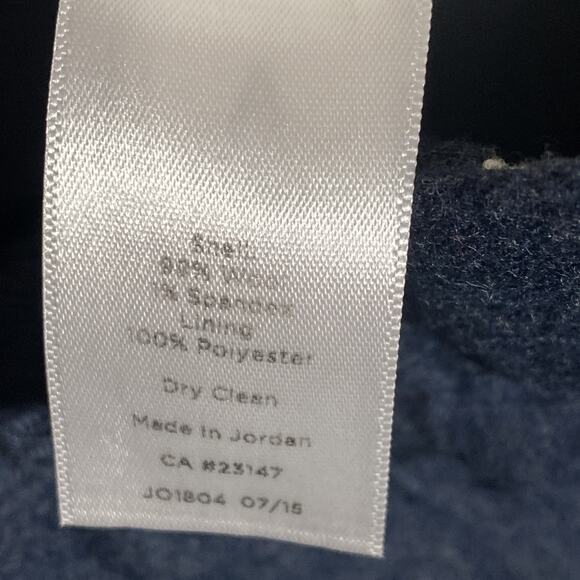 Talbots Women Italian Flannel Wool Windsor Curvy Wide Leg Pants Size 12 Blue - Picture 6 of 6